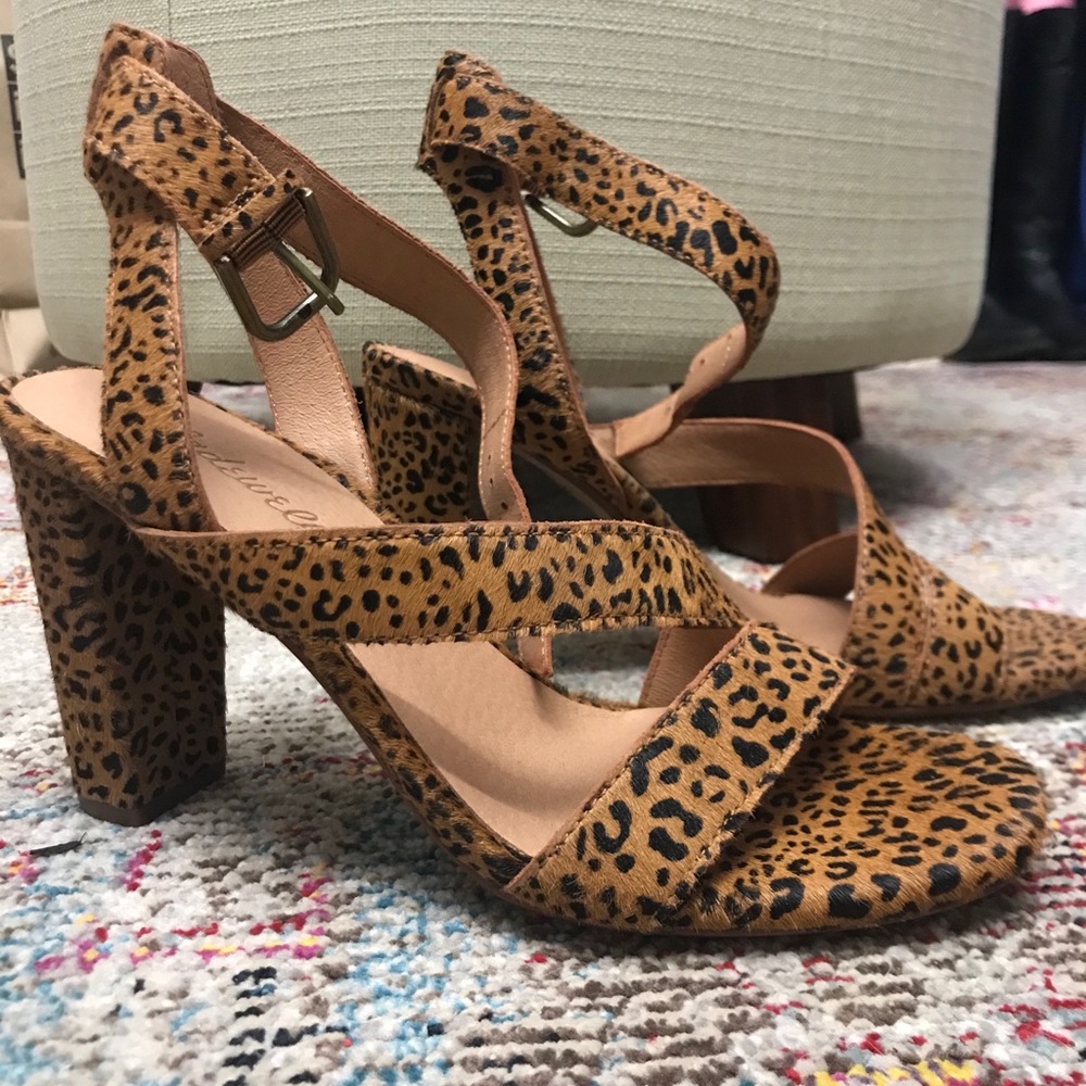 Madewell calf hair heels